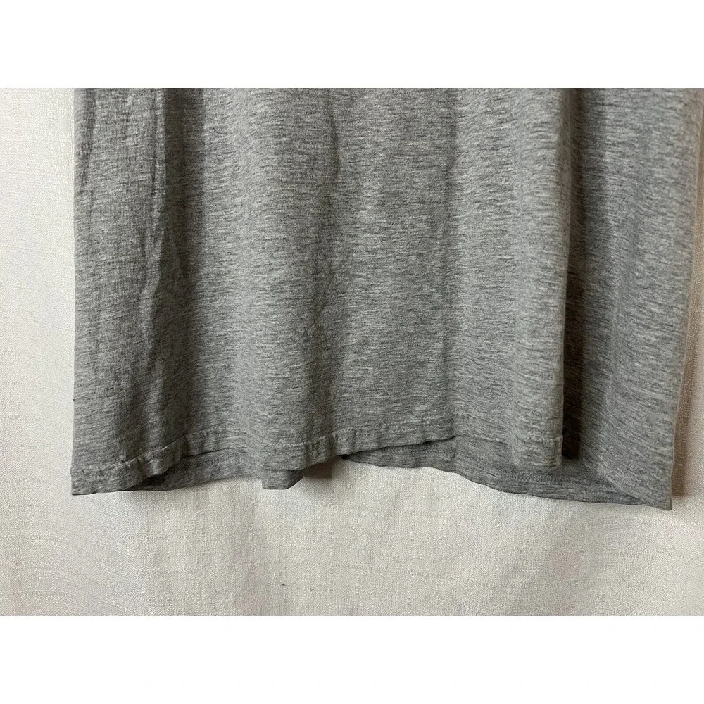 Vtg Nike Mens XL Solid Grey T-Shirt w/ White Embroidered Swoosh READ
